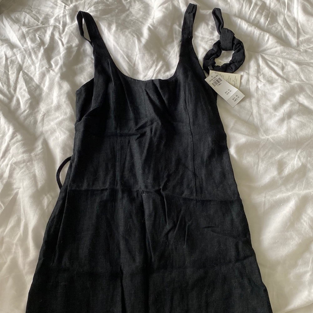 Abercombie linen mini dress with scrunchie nwt - xs